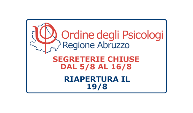 Chiusura Segreterie Agosto 2019